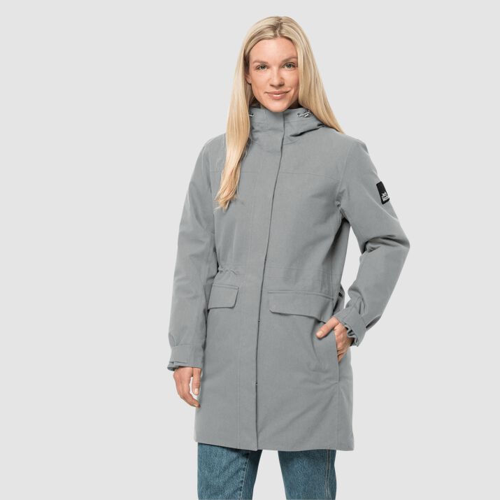 Jack Wolfskin Womens Nature Woods Winter Coat Grey 482019QHE